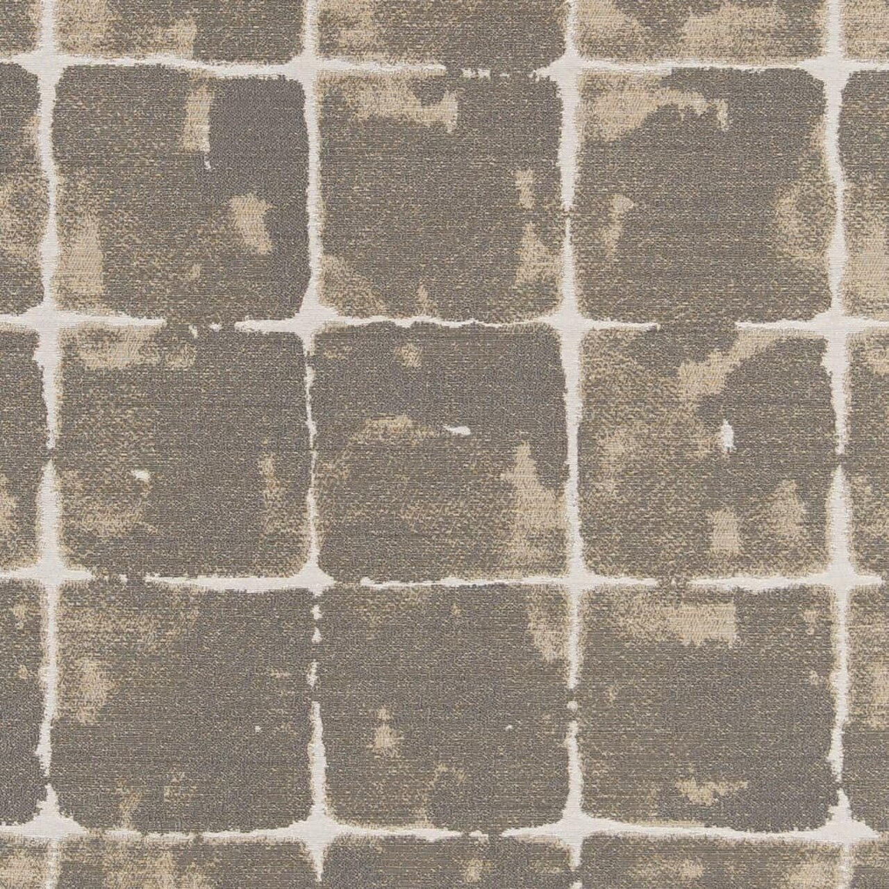 Grey Stain Resistant Performance Pet Friendly Abstract Woven Pattern Upholstery Fabric by The Yard - SKU: Malibu Ash